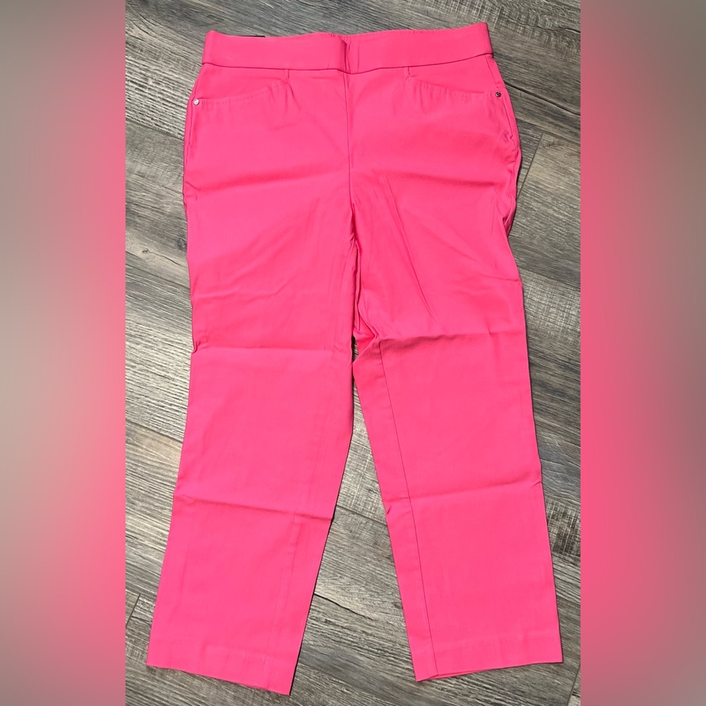 Rafaella Carmine Rose Stretch Capri Size 6 - Picture 4 of 5